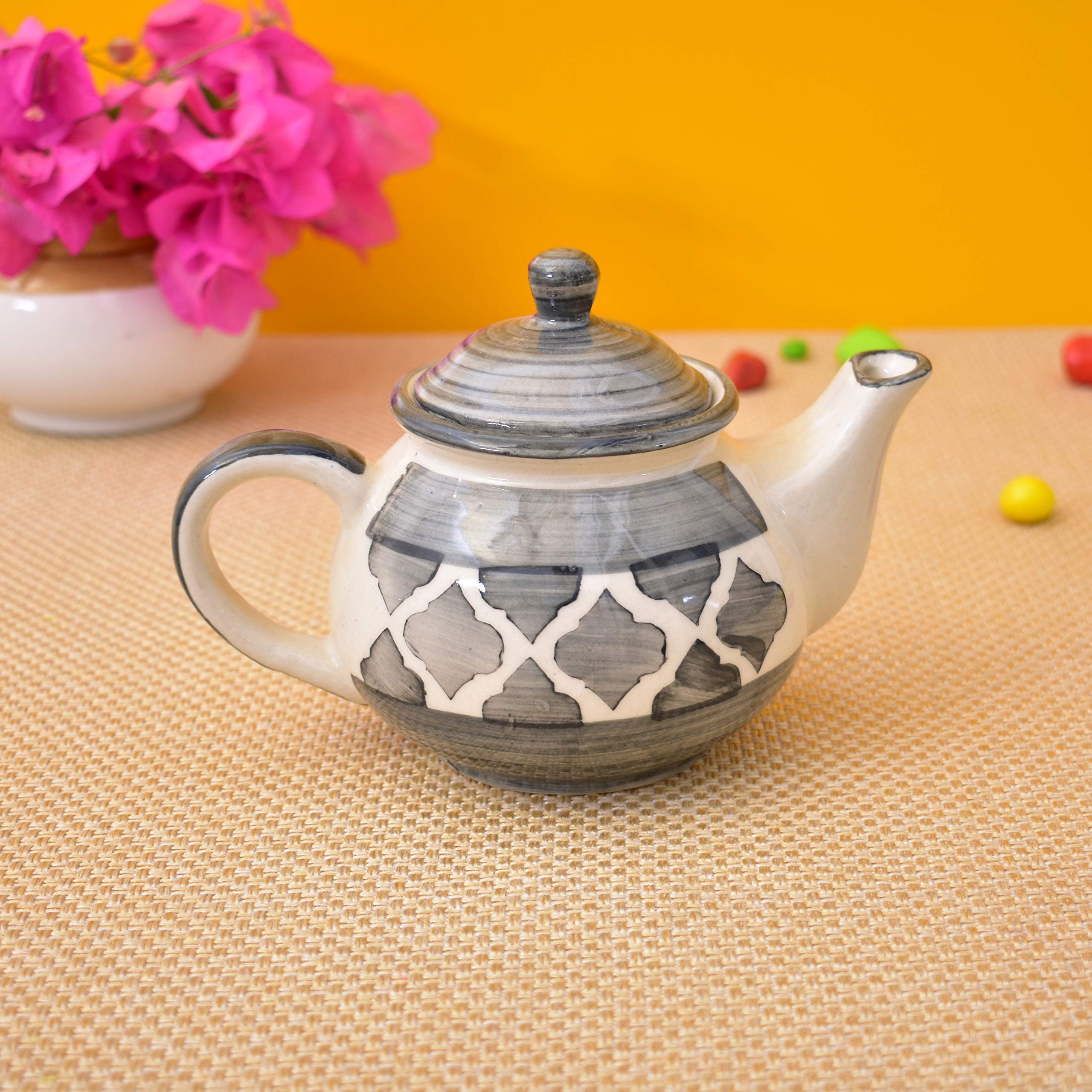 KunhaR Ceramic Teapot - 1 Piece, Gray, 400ml - Image 3