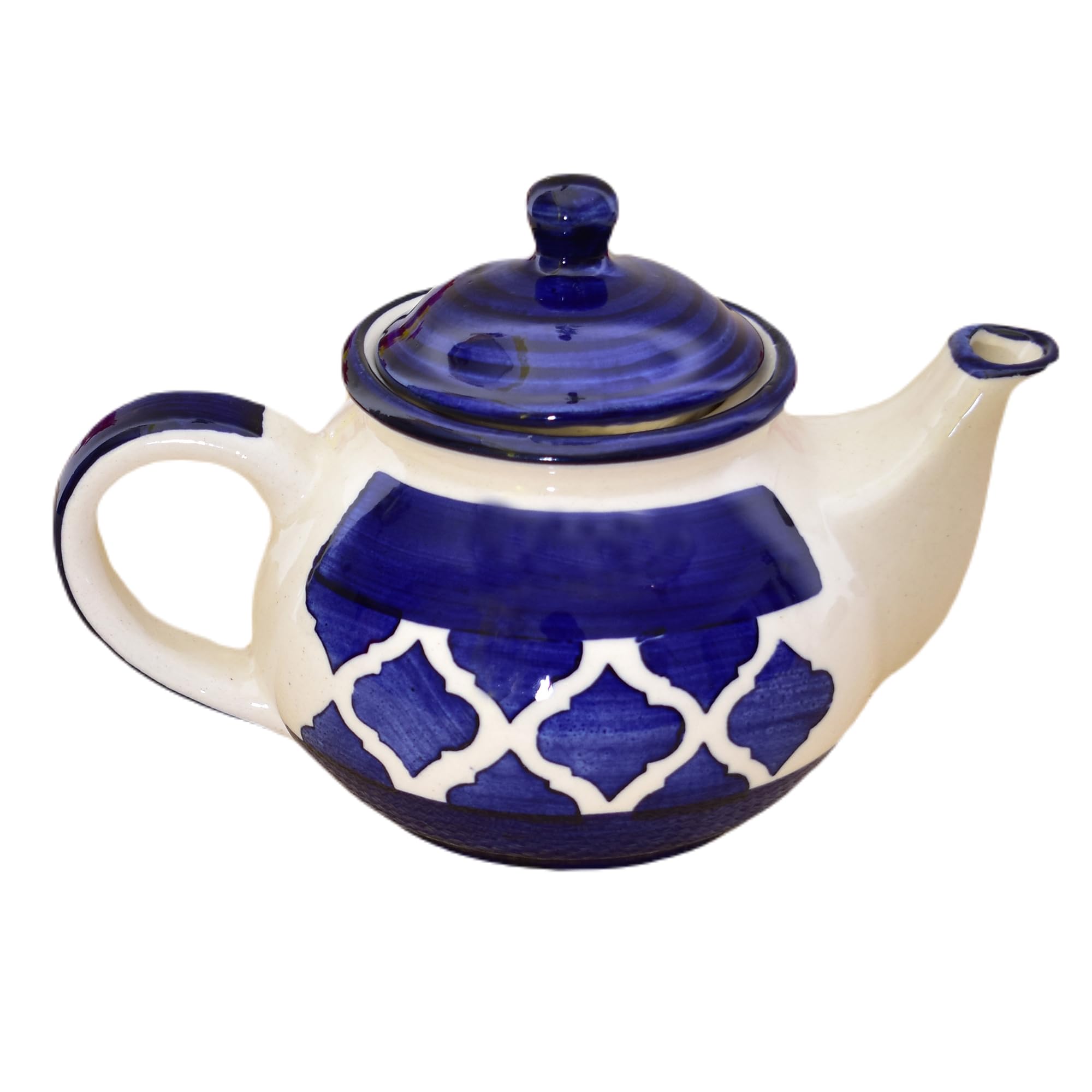 KunhaR Ceramic Teapot - 1 Piece, Blue Chidi, 400ml - Image 3