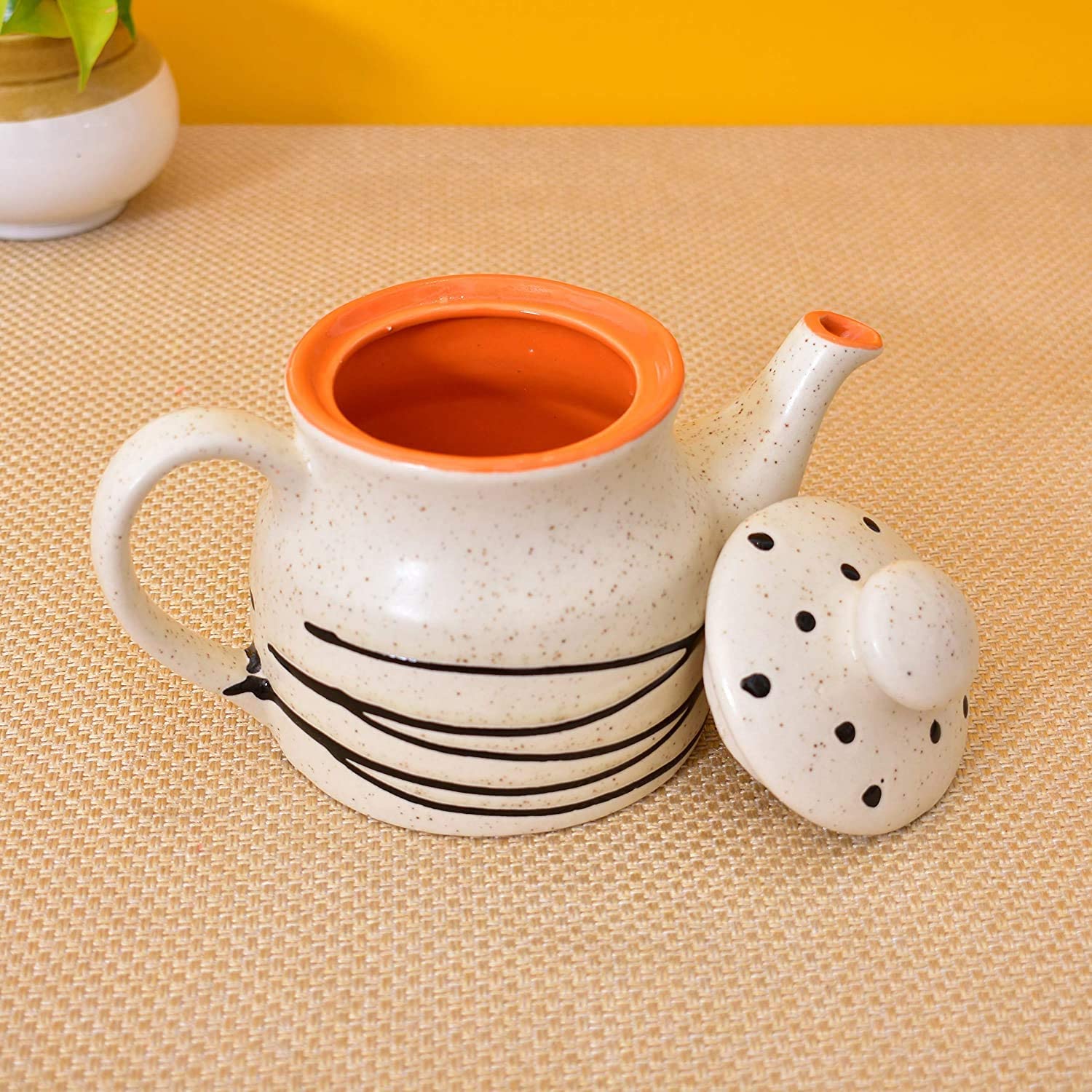 KunhaR Ceramic Teapot - 1 Piece, White, 650 ml — product view 3