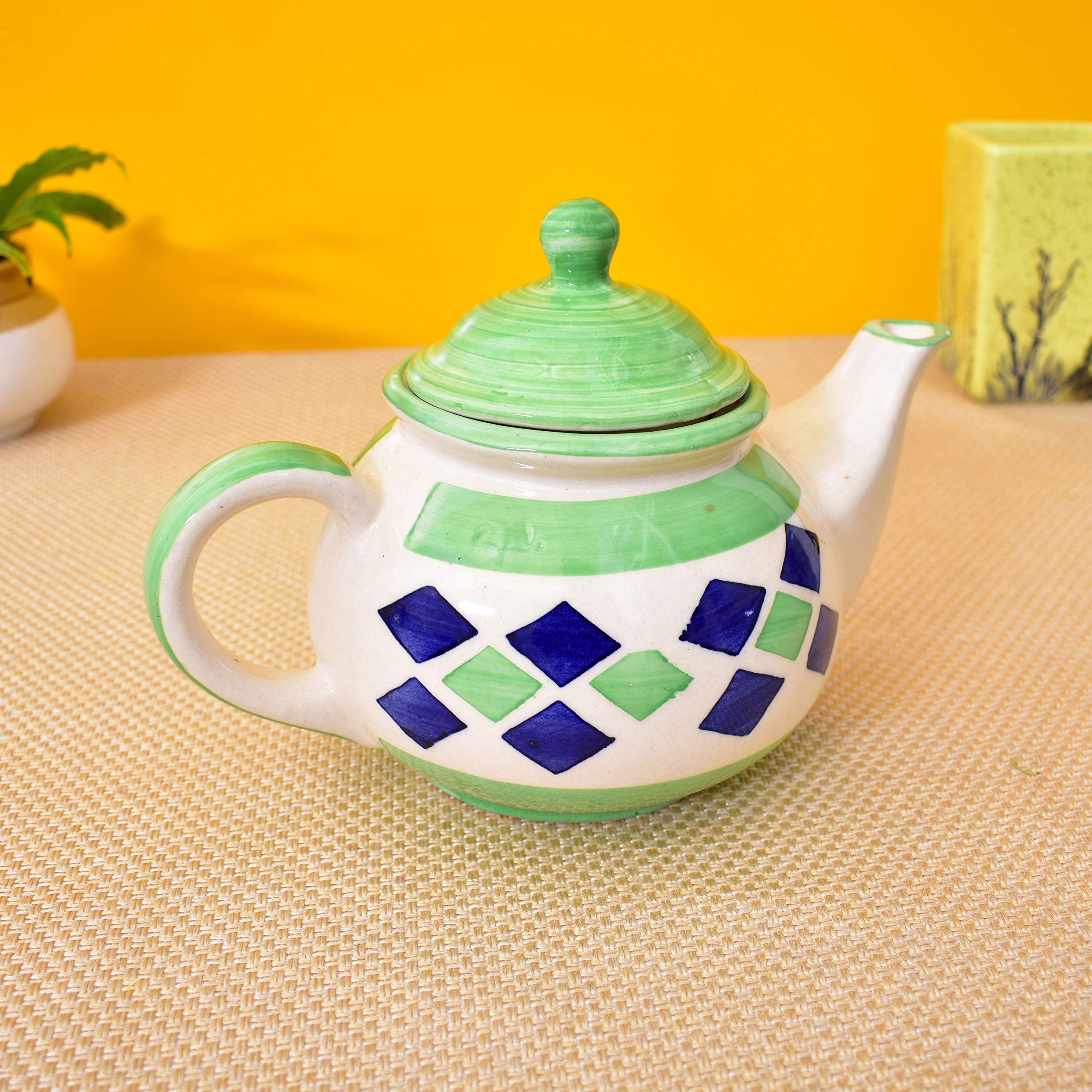 KunhaR Ceramic Teapot - 1 Piece, Green, 1000 ml - Image 3