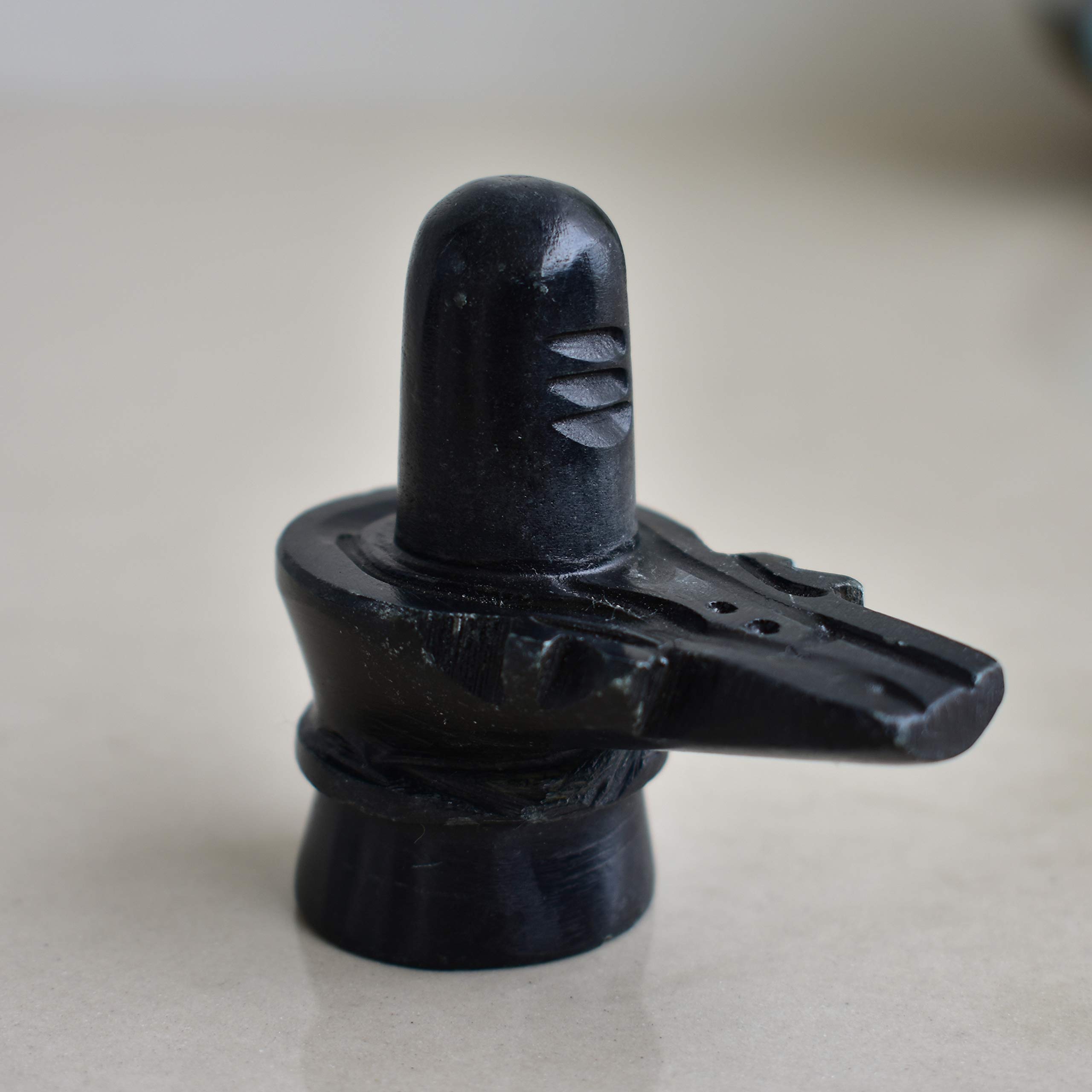 Kunhar 2.5 inch Black Marble Shivling/Lord Shiva Murti - Image 5