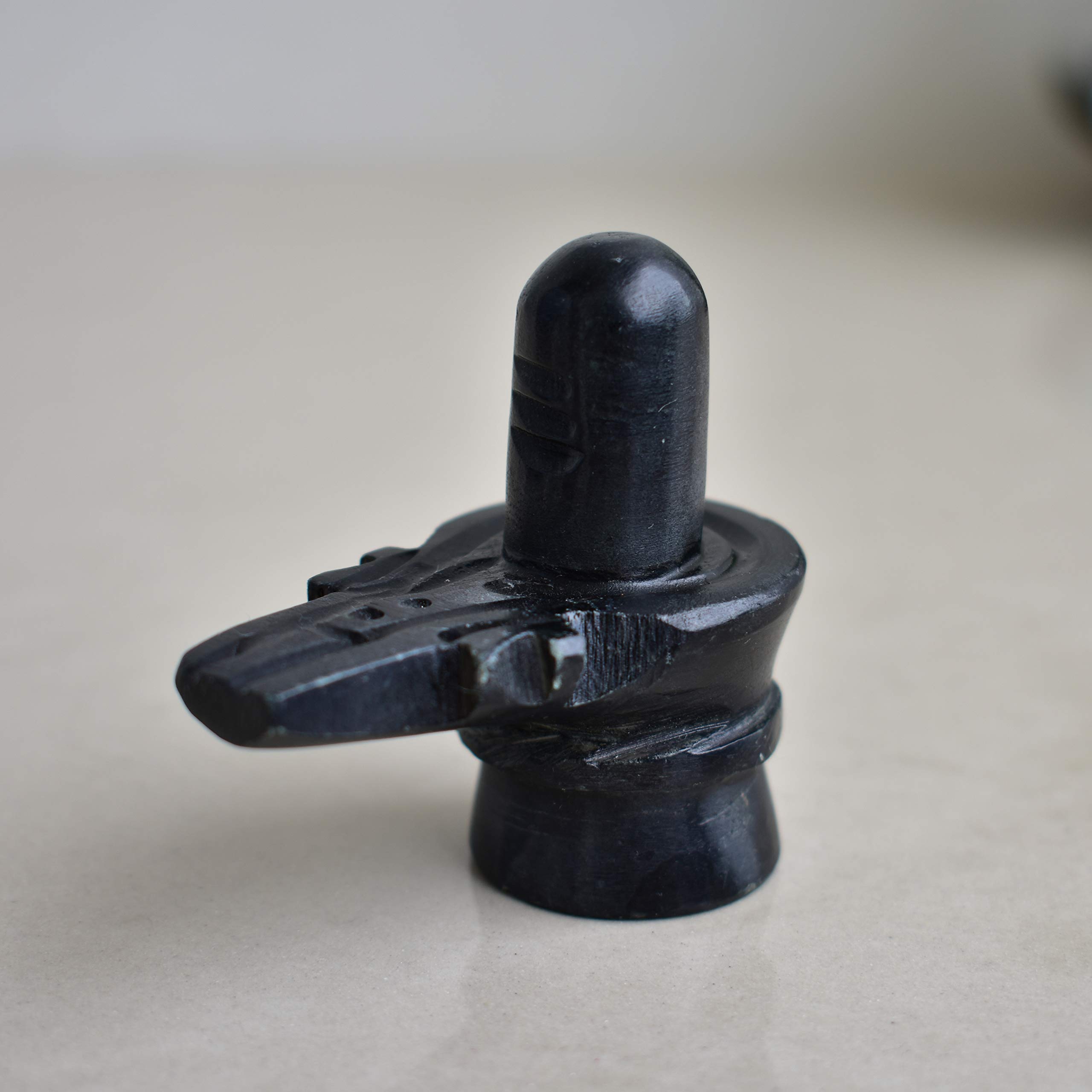 Kunhar 2.5 inch Black Marble Shivling/Lord Shiva Murti - Image 6