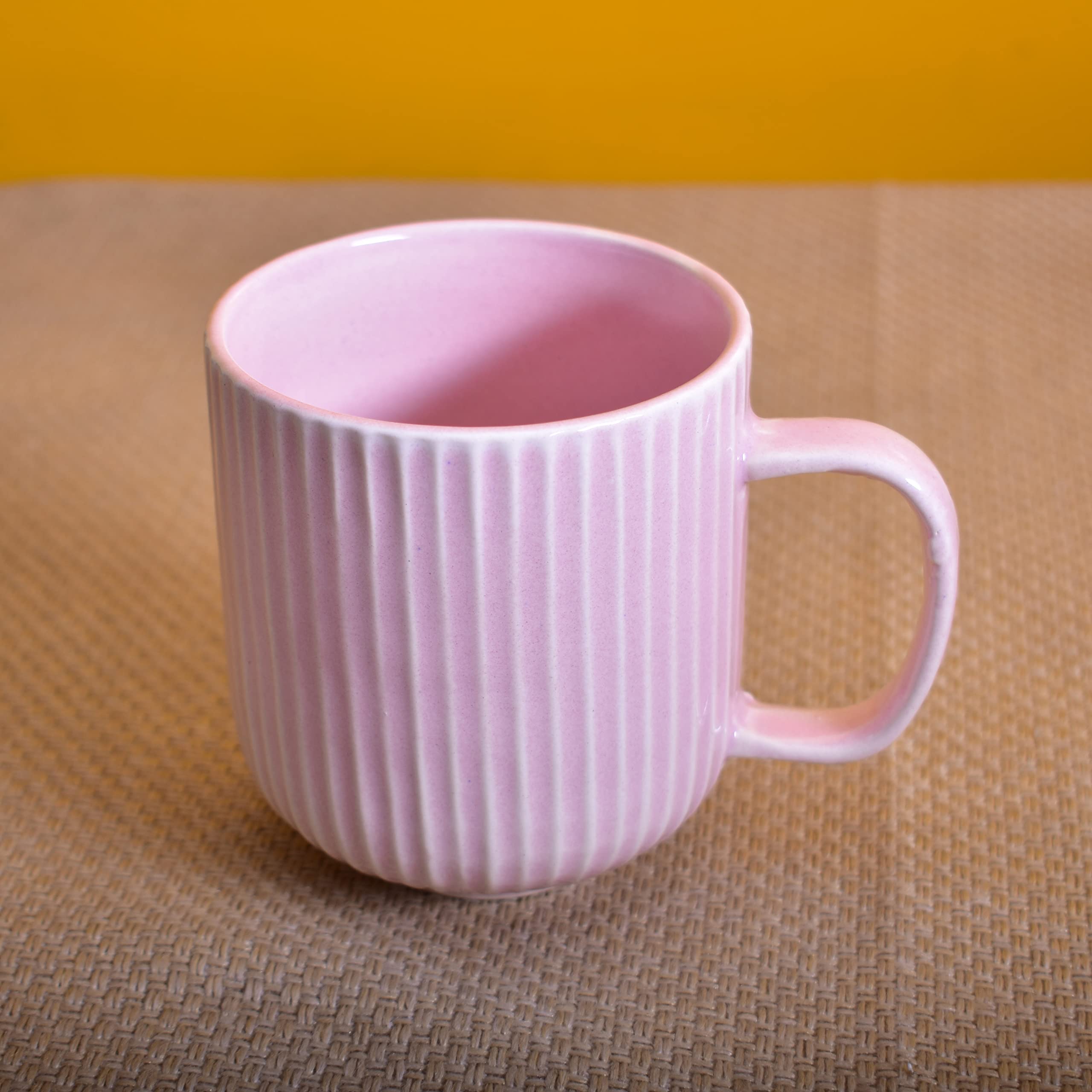 Kunhar Ceramic Milk Mug, Coffee Mug - 6 Pieces, Cavern Pink, 300 ml - Image 3