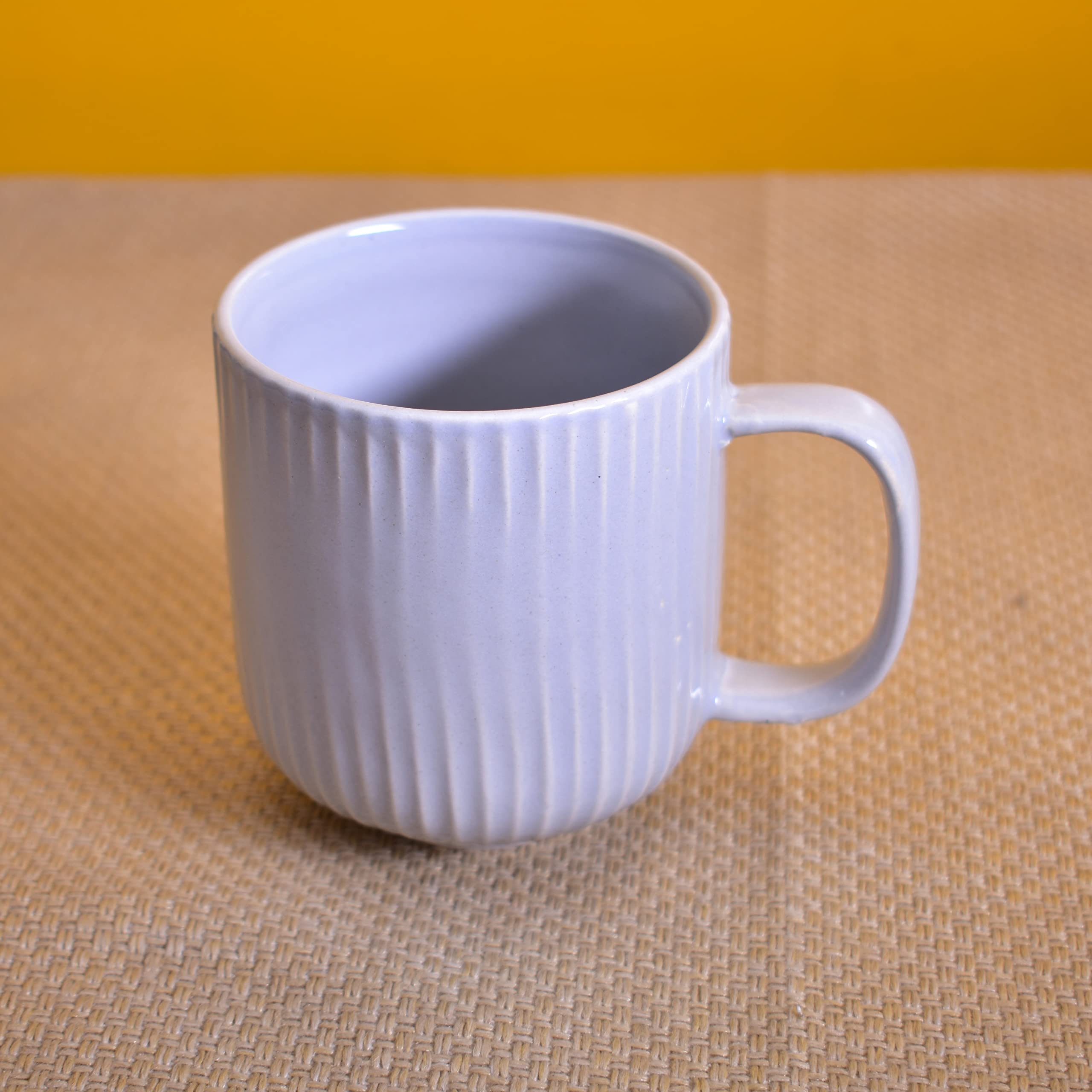 Kunhar Ceramic Milk Mug, Coffee Mug - 6 Pieces, Blue Haze, 300 ml - Image 3
