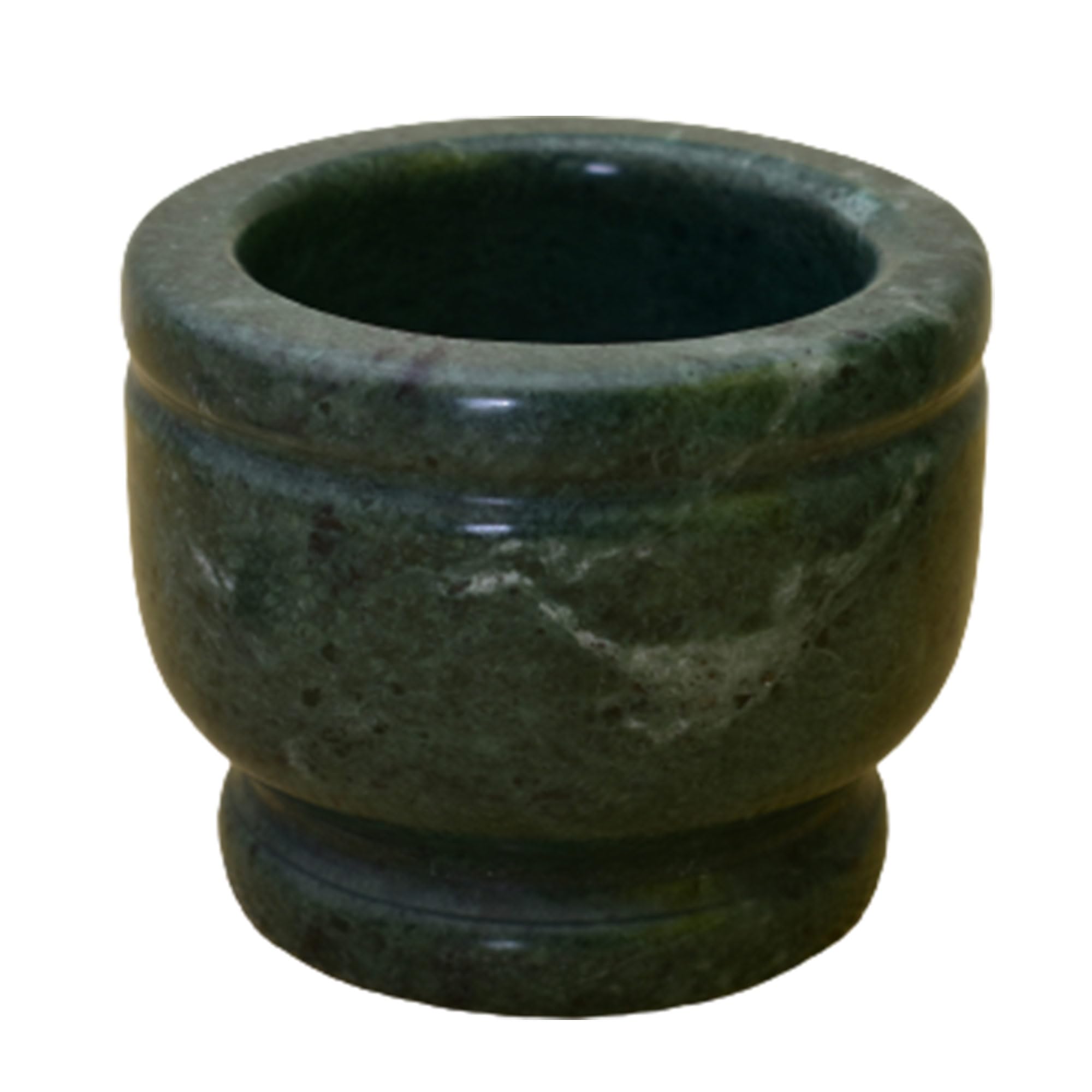 KunhaR Natural Green Marble Mortar and Pestle Set, Imam Dasta, Ohkli Musal, Kharal - 4 x 3 Inches, Green, (Full Polish) - Image 3