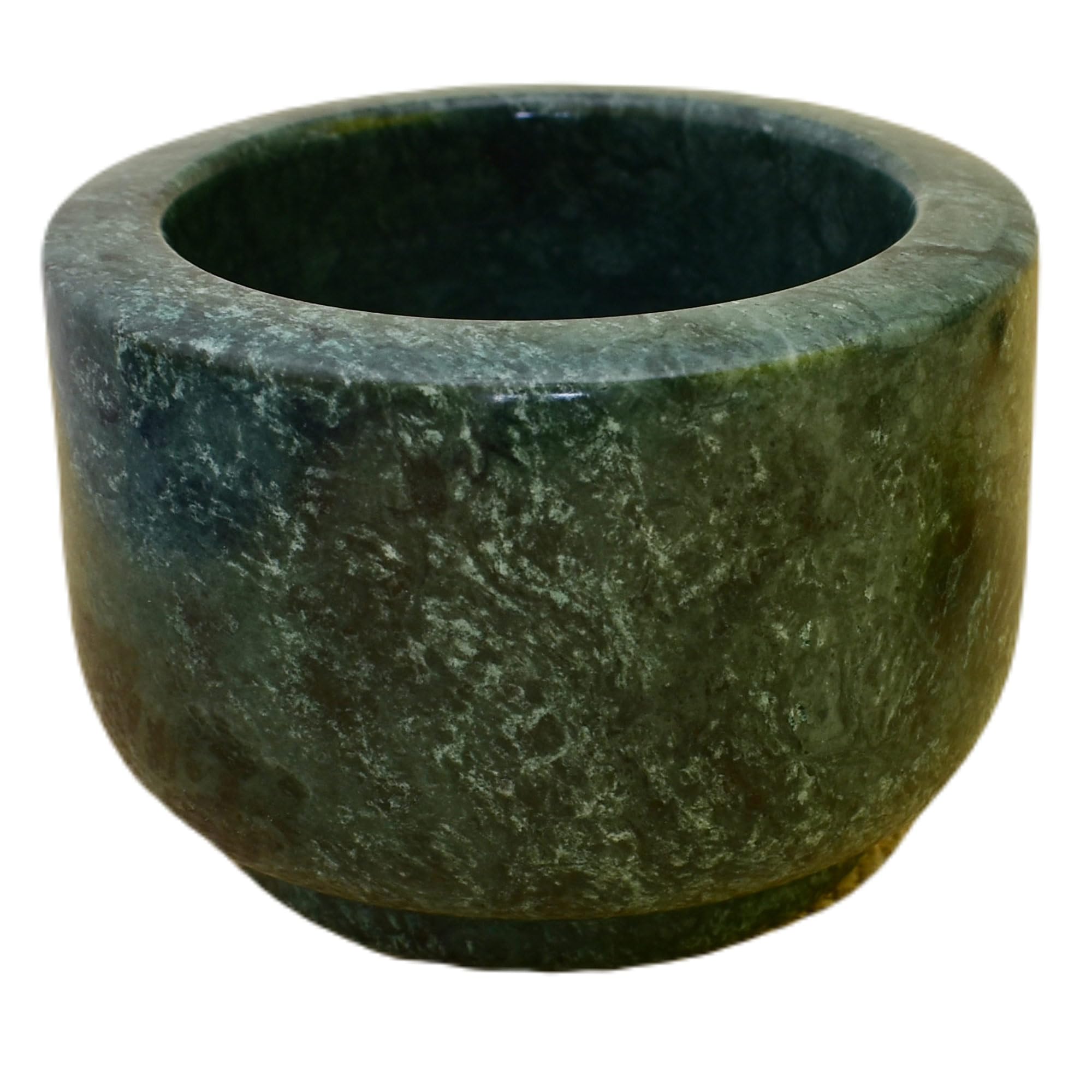 KunhaR Natural Green Marble Mortar and Pestle Set 3 x 2.5 Inches Full Polish – Imam Dasta Ohkli Musal Kharal Spice Grinder - Image 6