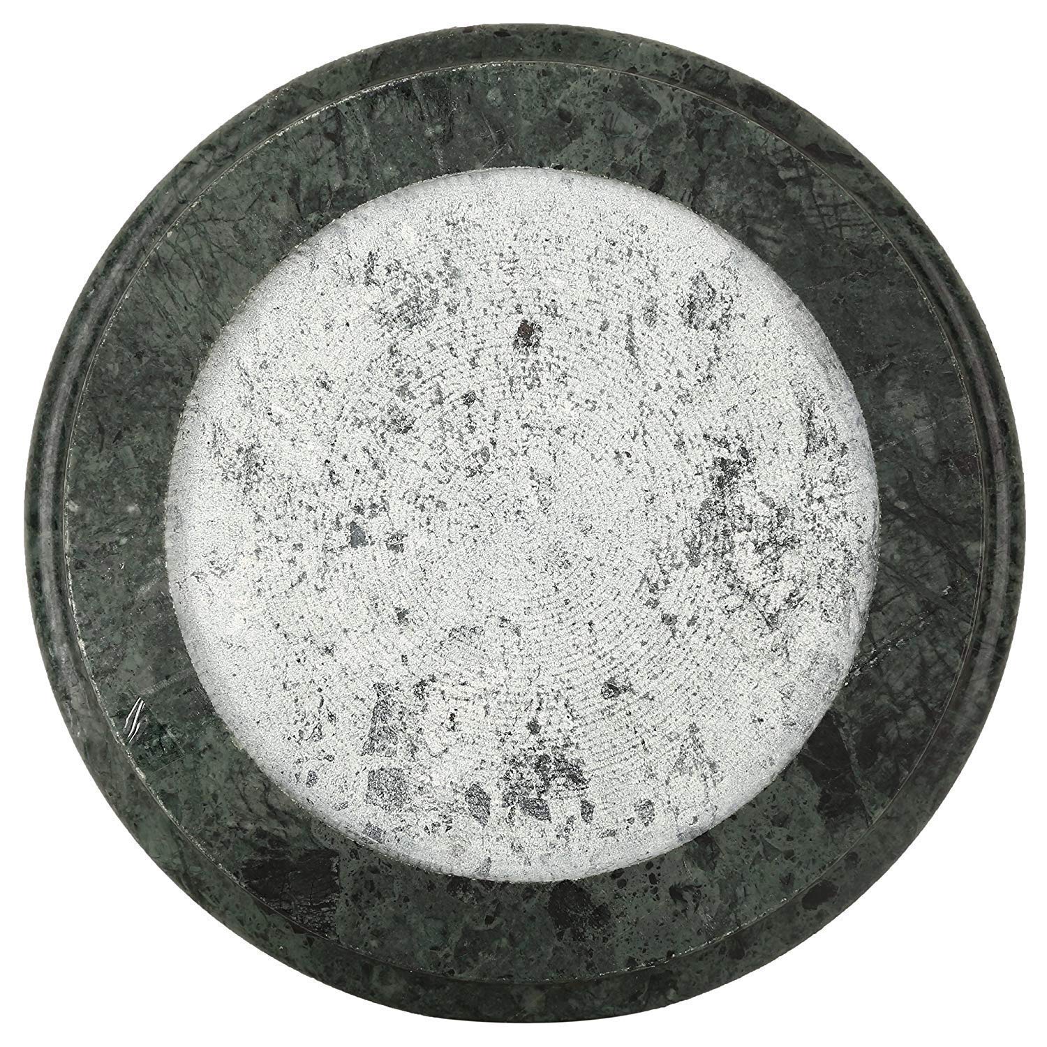 KunhaR Green Marble Chakla/Rolling Pin Board/Roti Maker/Phulka Maker/Chapati Maker/papad chakla for Home & Kitchen, 9 Inch - Image 4