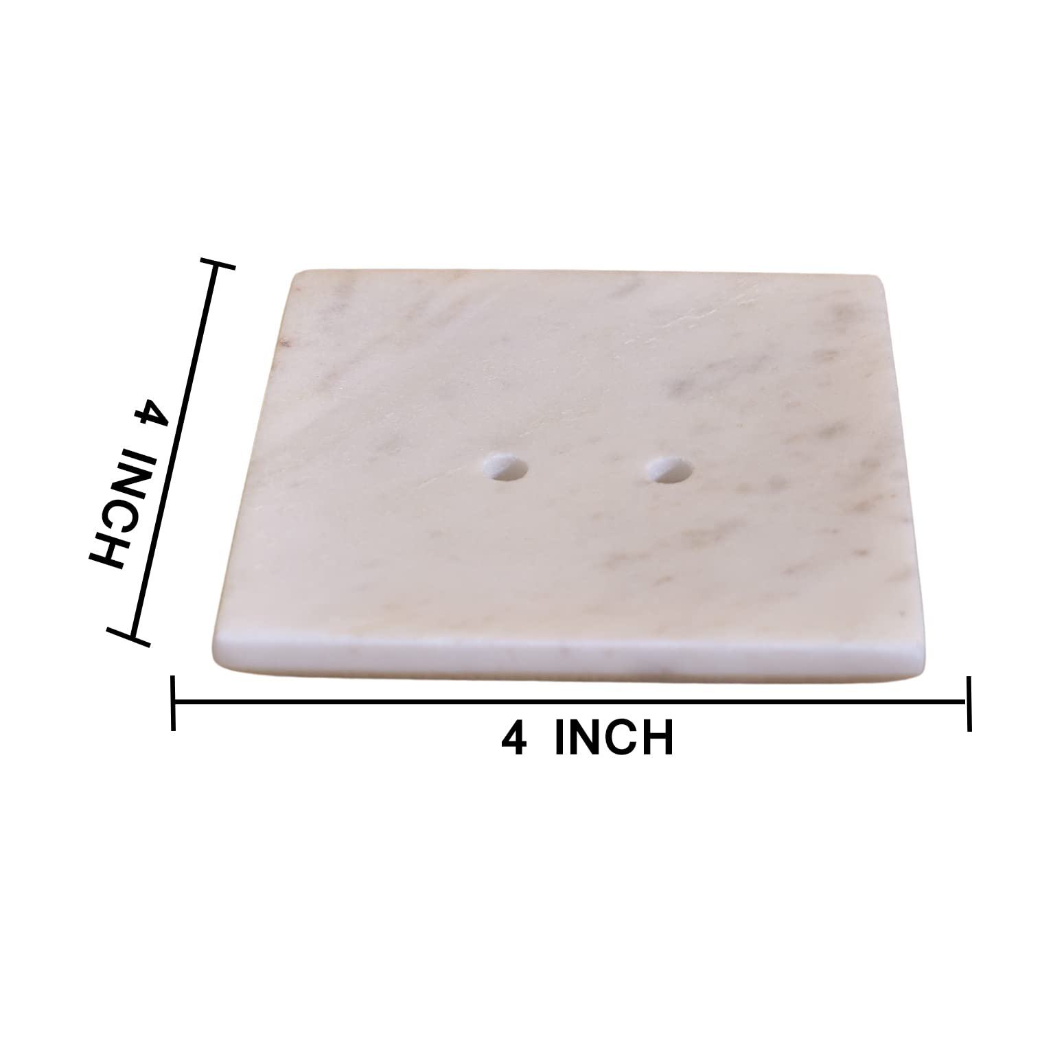 KunhaR Premium Natural Marble Soap Dish Holder for Bathroom, Wash Basin & Shower (4 x 4 Inch) - Image 4