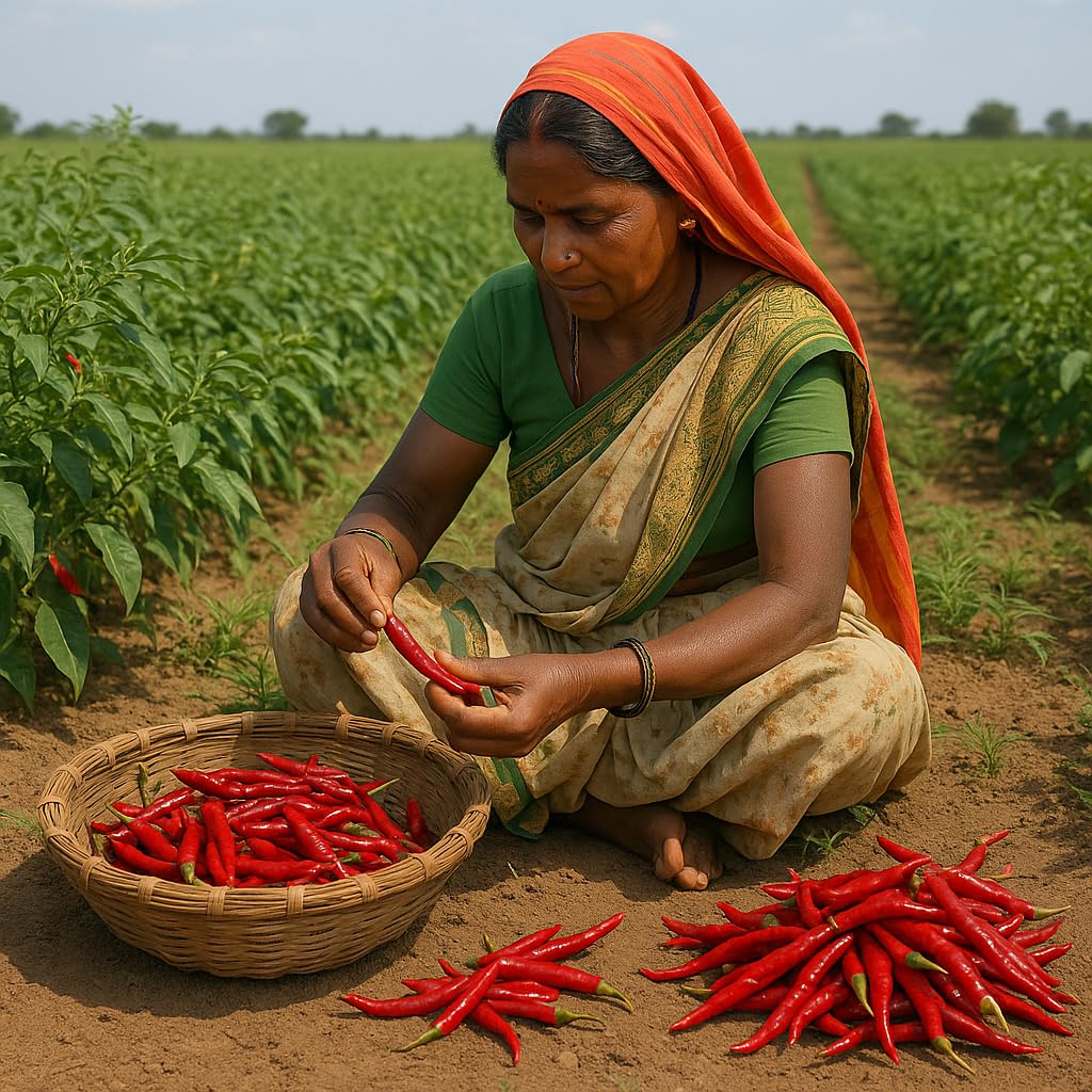 KunhaR Masala Extra Spicy Whole Red Chili – Sabut Teekhi Lal Mirch – (Pack of 1, 350g) - Image 4