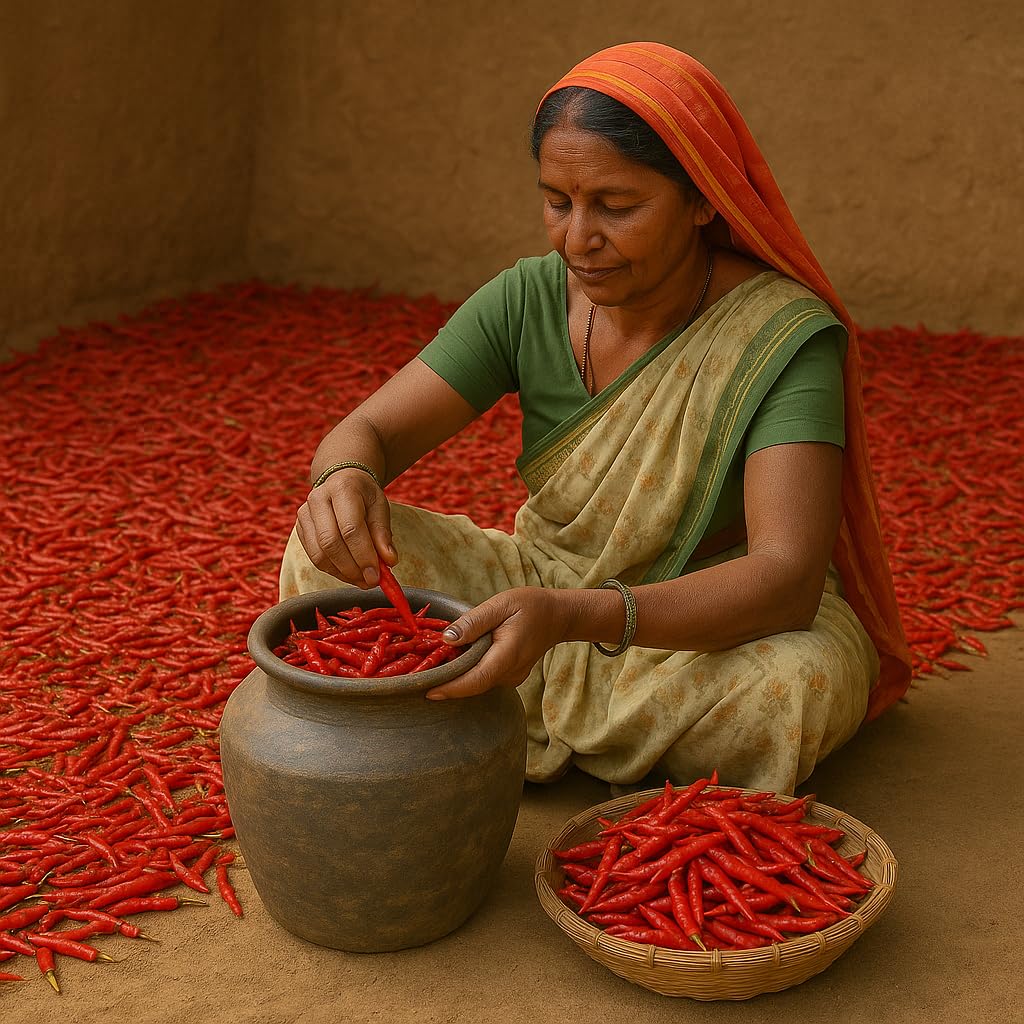 KunhaR Masala Extra Spicy Whole Red Chili – Sabut Teekhi Lal Mirch – (Pack of 1, 350g) - Image 5