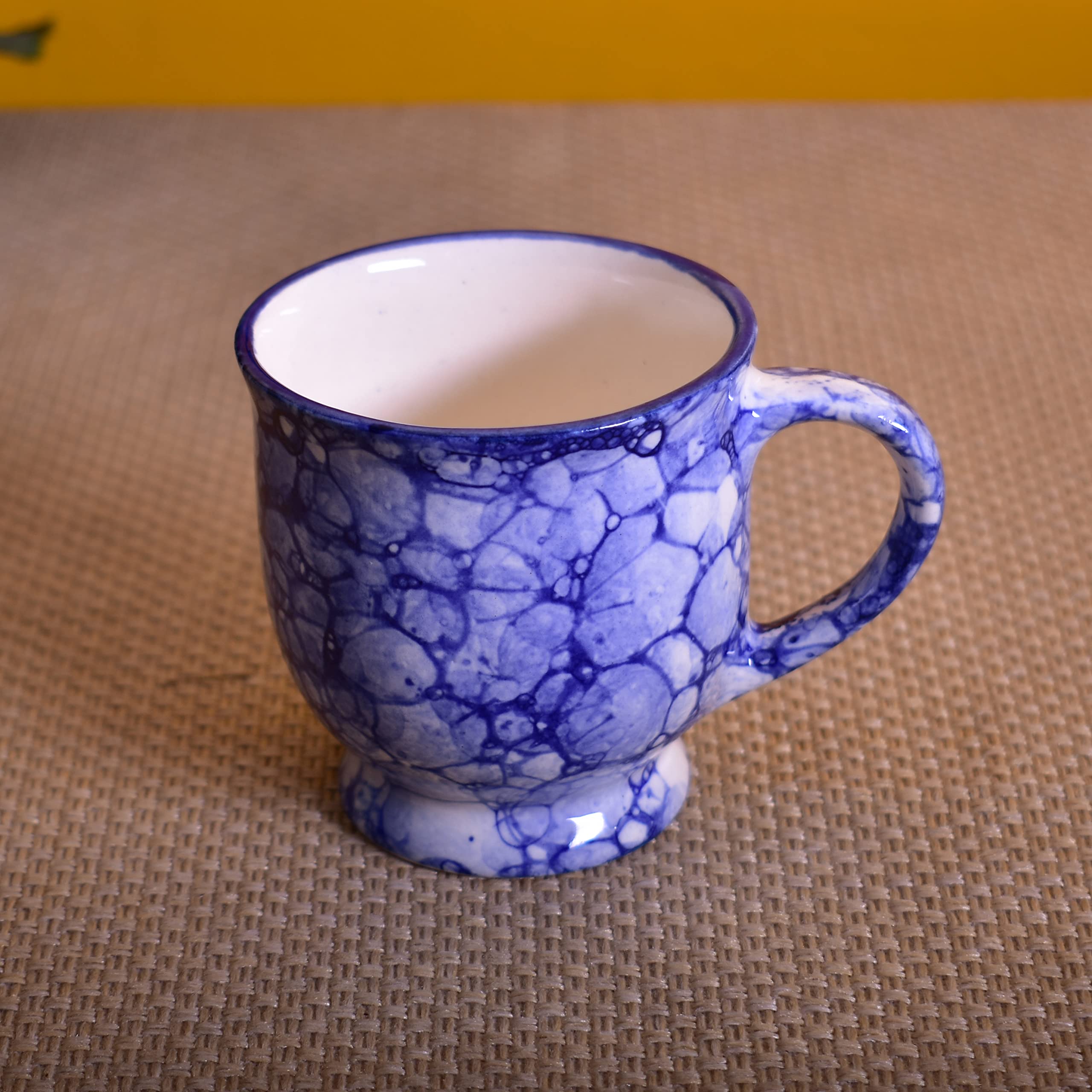 Kunhar Ceramic Tea Cup - 200 Ml, 6 Pieces, Blue Luster - Image 3