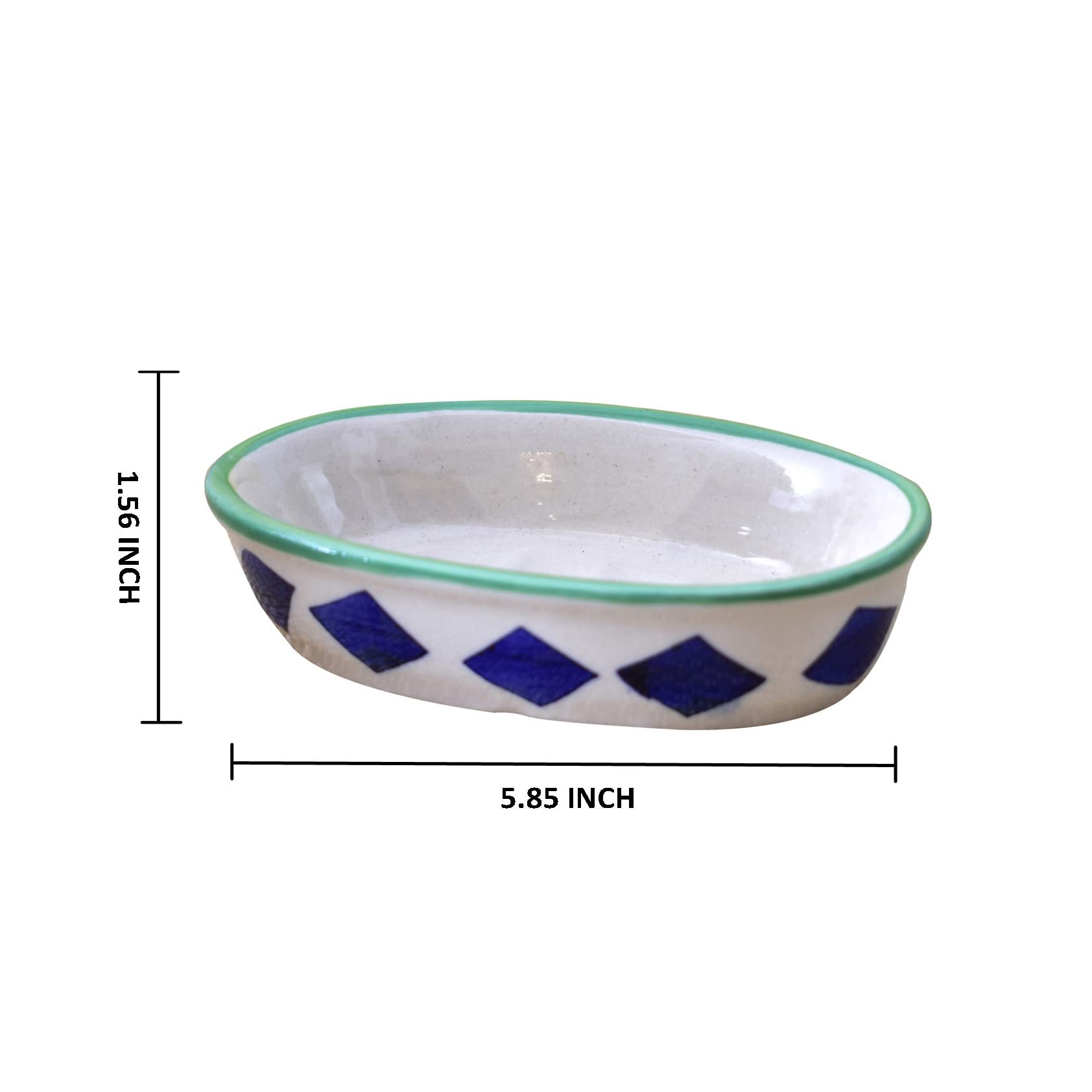 Kunhar Ceramic 2-Piece Bathroom Accessories Set (1 Soap Dish Holder and 1 Toothbrush Holder), Green - Image 3