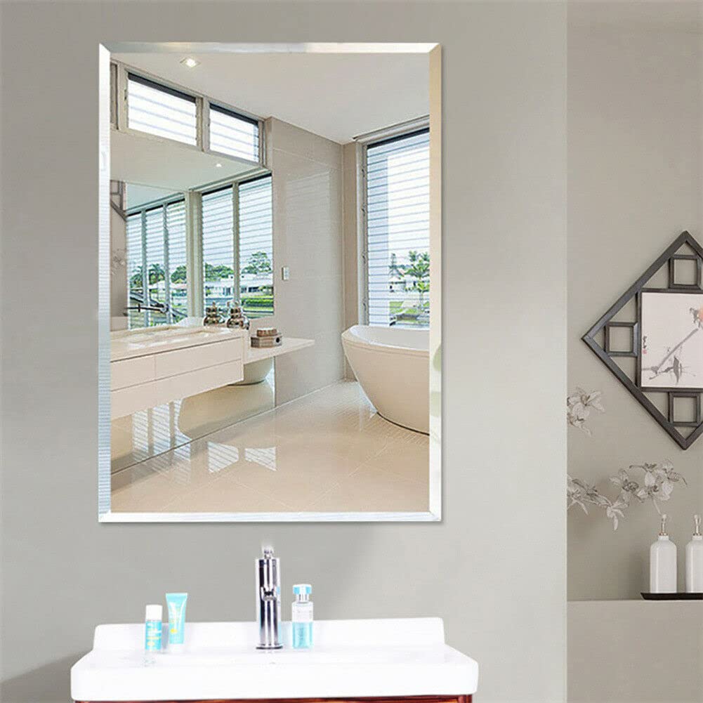 Kunhar Frameless Rectangular Wall Mirror, 12 X 18 Inch, 1 Piece
