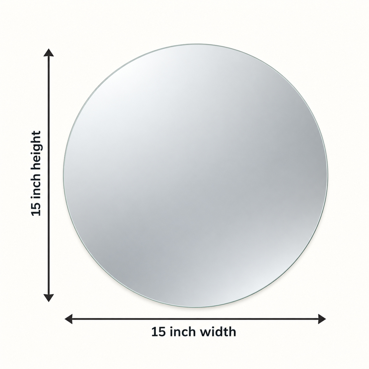 Kunhar Frameless Round Wall Mirror, 15 X 15 Inch, 1 Piece - Image 7