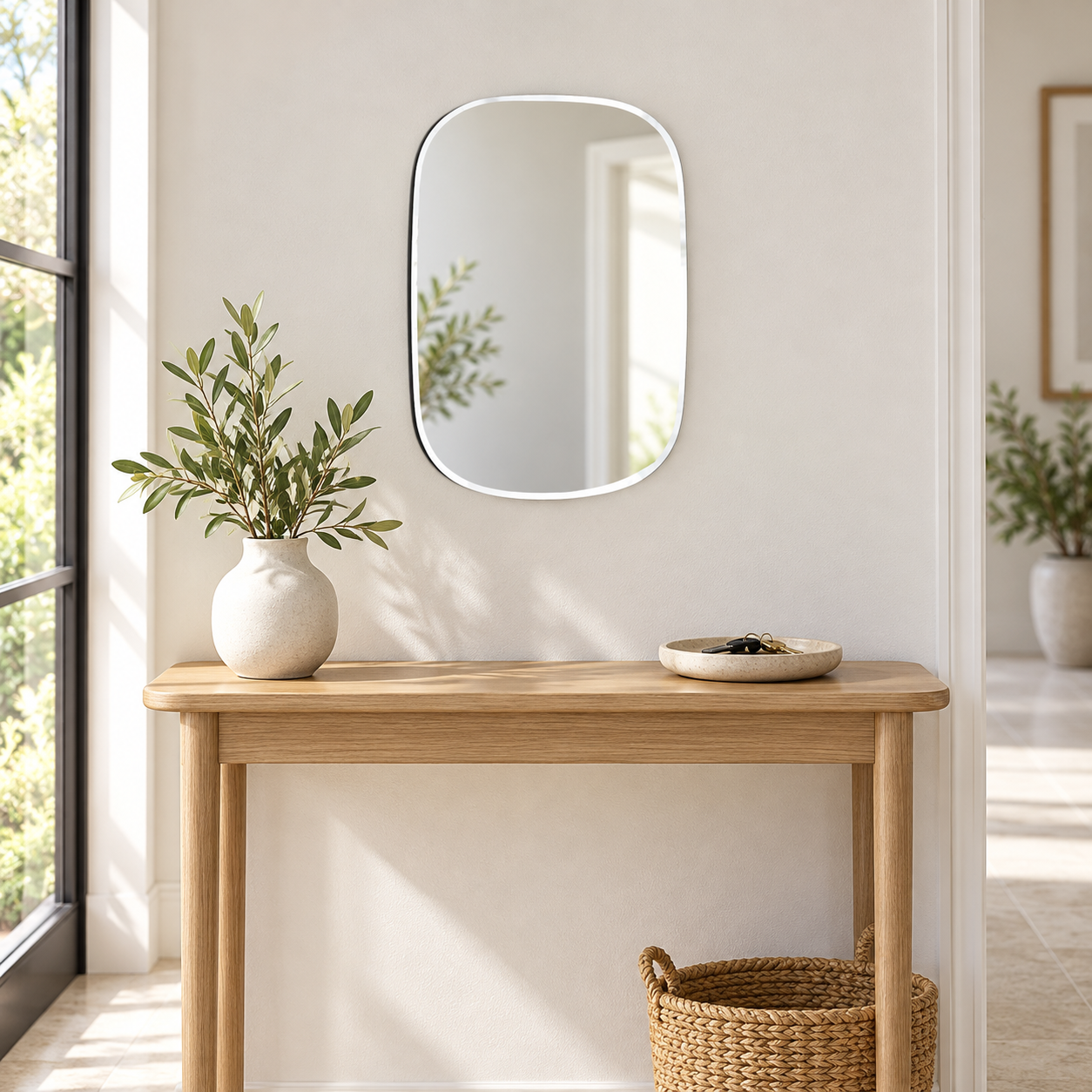 Kunhar Frameless Wall Mirror, 9 X 12 Inch, (3 MM) Square, Unframed, Silver - Image 2