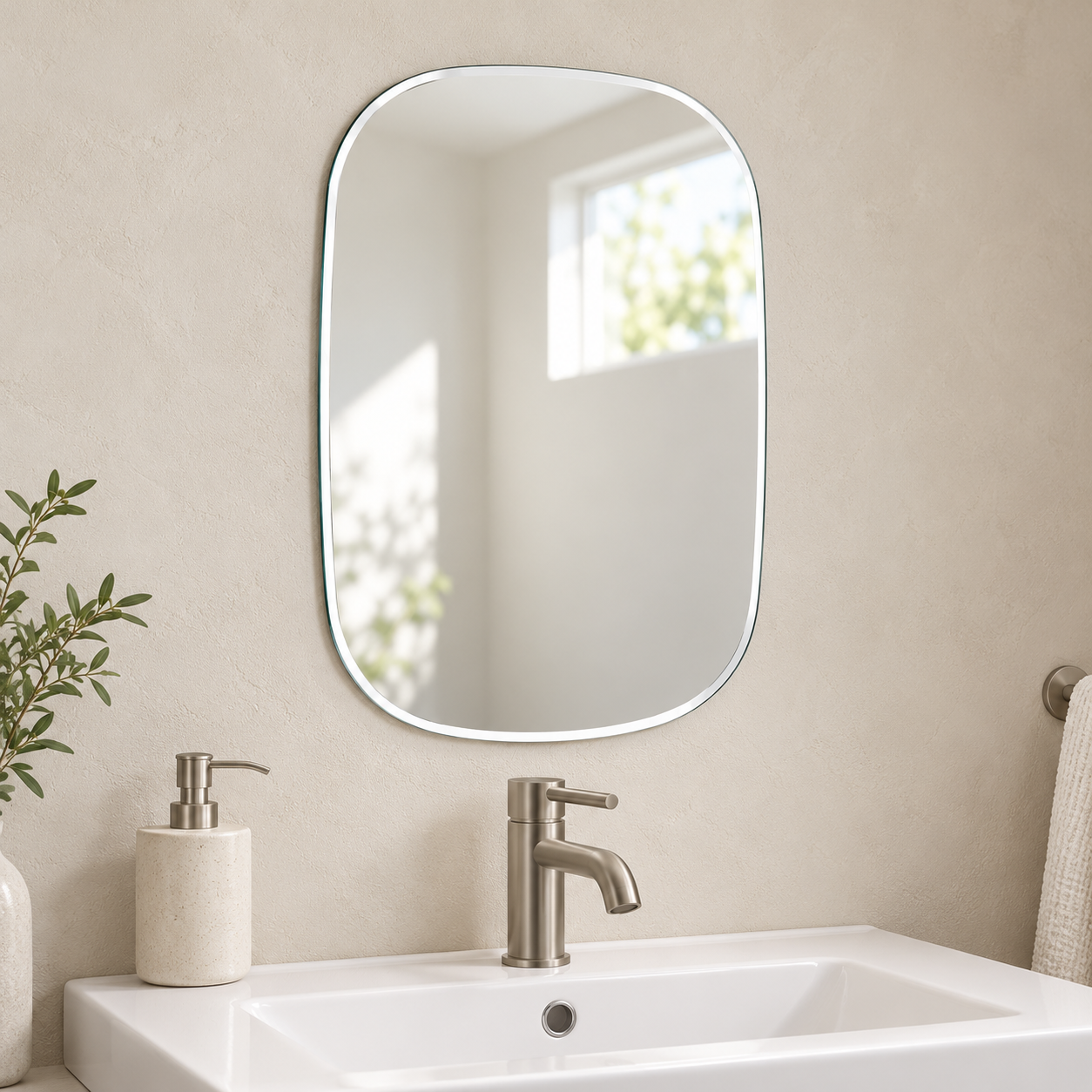 Kunhar Frameless Wall Mirror, 9 X 12 Inch, (3 MM) Square, Unframed, Silver - Image 3