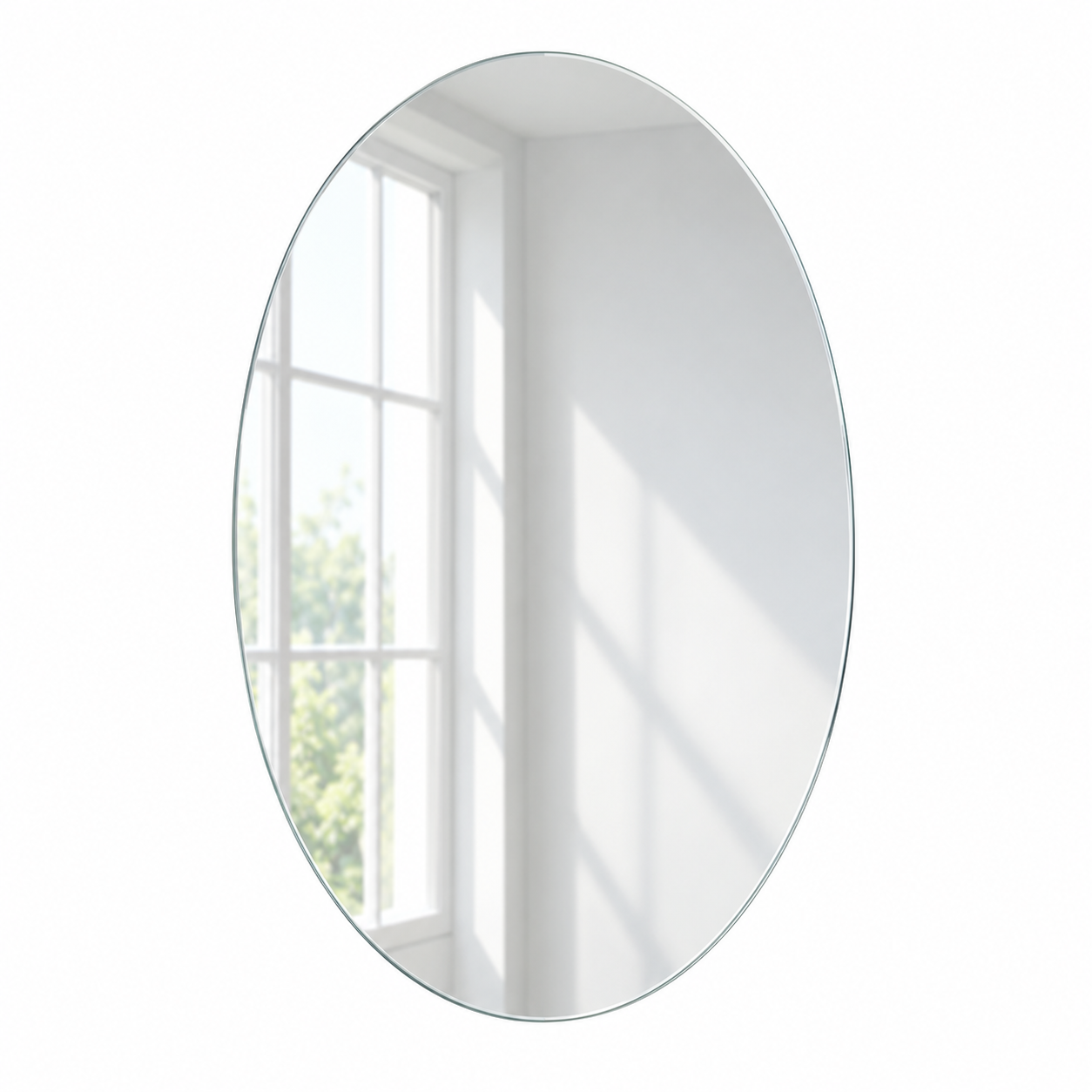 Kunhar Frameless Oval Wall Mirror, 12 X 18 Inch, 1 Piece - Image 6