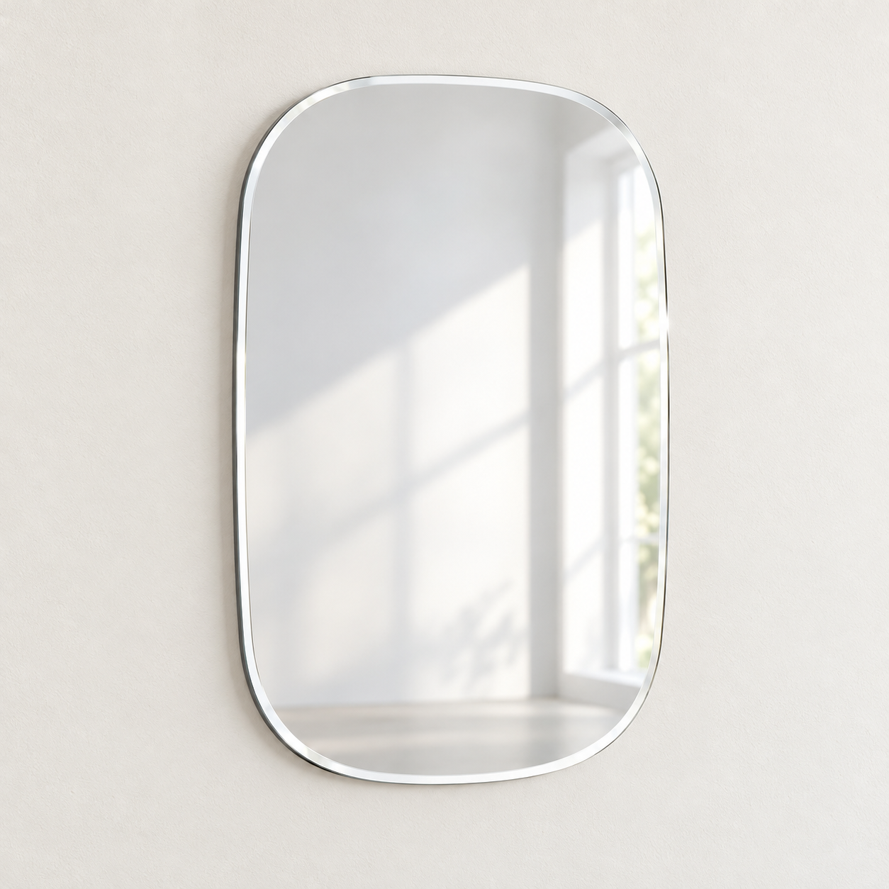 Kunhar Frameless Wall Mirror, 12 X 18 Inch, 1 Piece, Corner Cut - Image 5